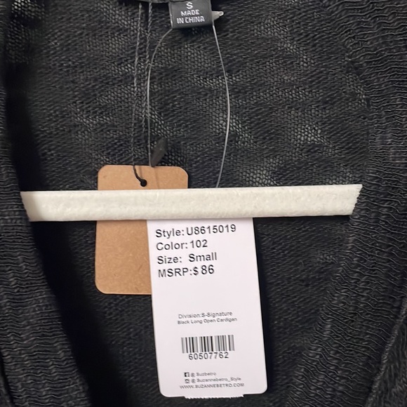 Long button up cardigan by Suzanne Betro. NWT. - Picture 2 of 8